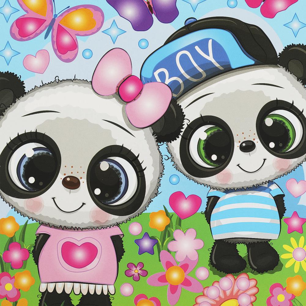Mosaïque de mosaïque 17*23 cm en forme de panda, 100 pièces