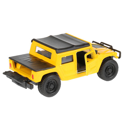 Machine en métal Hummer H1 de 12 cm, ouverte. двери, инерц. dans le cor. Parc technologique en cor.2*24шт