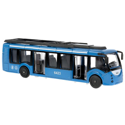 SB-19-30-BU-WB 302680 Машина металл АВТОБУС новый, 15 см, двери, инерц., кор. Технопарк в кор.2*24шт