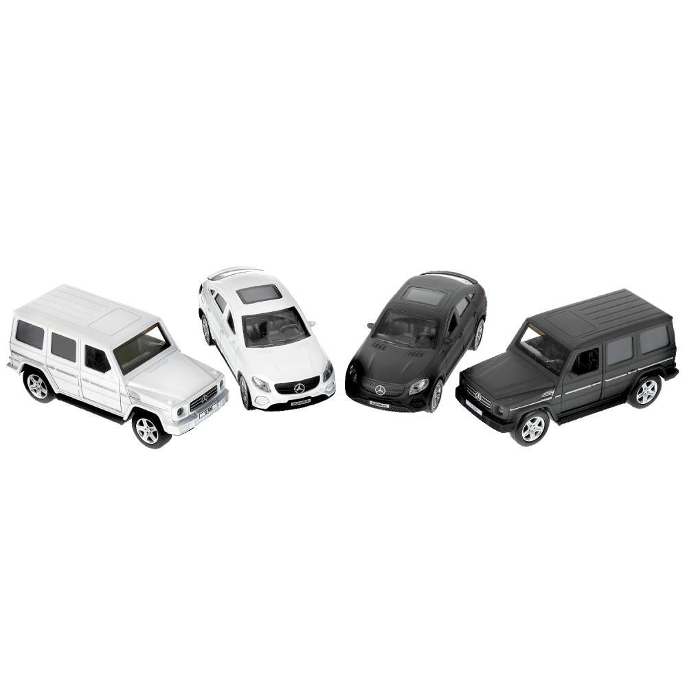 Машина металл MERCEDES-BENZ g-class/mercedes gle-coupe 12см, дв,баг, асс. Технопарк уп-12шт в кор6уп