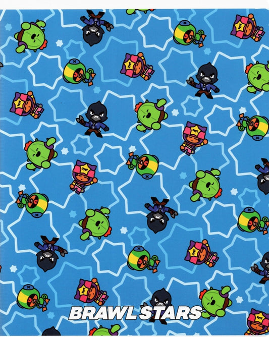 Тетрадь 48л клетка Brawl Stars. Синяя,BL0046