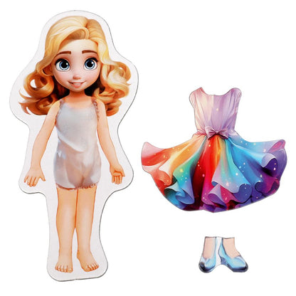 Одень куклу. Развивающая игра на магнитах. 58 предметов одежды., 3+. Умные игры в кор.20шт