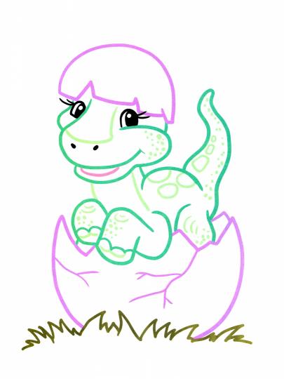 Динозавры (Раскраски с цветным контуром) 978-5-00161-000-7