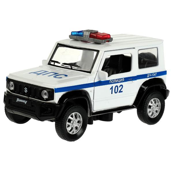 Машина металл светзвук SUZUKI JIMNY ПОЛИЦИЯ 11,5 см, дверь, сумка, инер, кор. Технопарк в кор.2*36шт