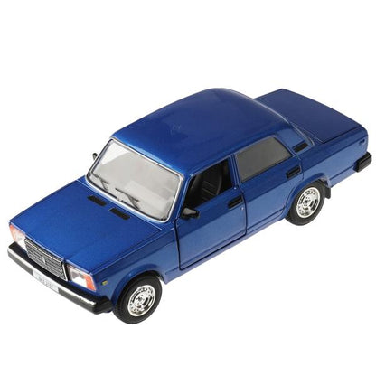 Машина металл светзвук LADA 2107, 17 см, дв., кап.,баг.,инер.,синий,кор. Технопарк в кор.2*12шт