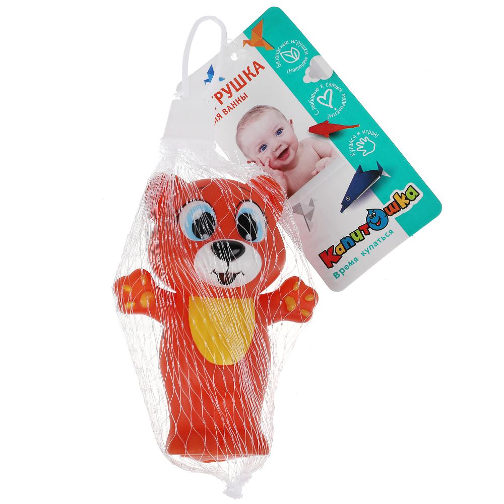 YF-03-2021 Игрушка для ванны мишка 9 см, в сетке, КАПИТОШКА в кор.2*240шт