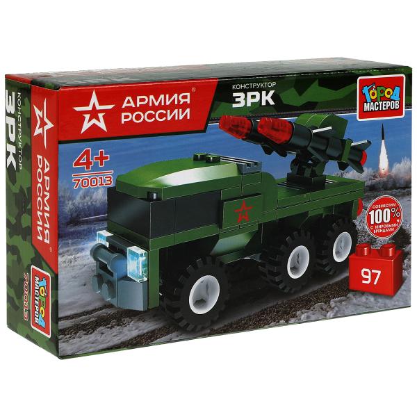 АРМИЯ РОССИИ конструктор зрк, 97 дет. Город мастеров в кор.80шт