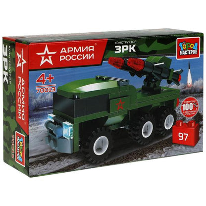 АРМИЯ РОССИИ конструктор зрк, 97 дет. Город мастеров в кор.80шт