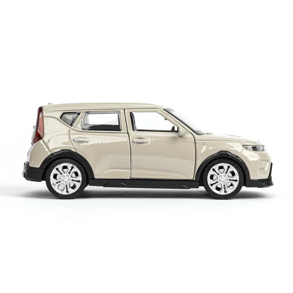 Машина металл KIA soul длина 12 см, двери, багаж., инерц, золотистый, кор. Parc technologique dans le cor.2*36шт