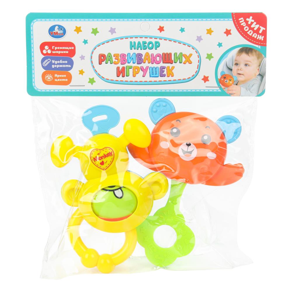 Набор развивающих игрушек Мишка и Обезьянка в упаковке. Умка в кор.2*72наб