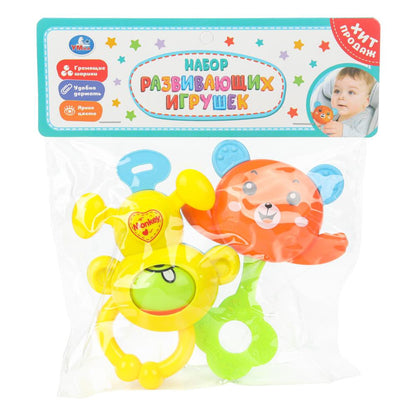 Набор развивающих игрушек Мишка и Обезьянка в упаковке. Умка в кор.2*72наб