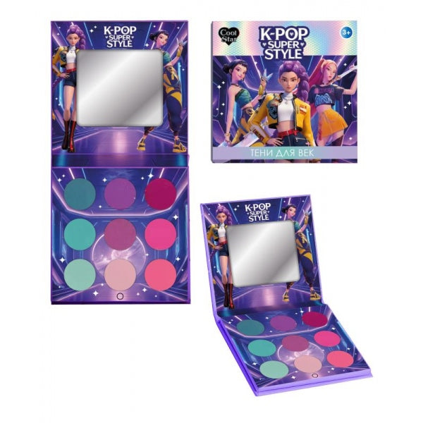 Косметика ДЛЯ ДЕВОЧЕК тени для век, 9 цветов Cool Star