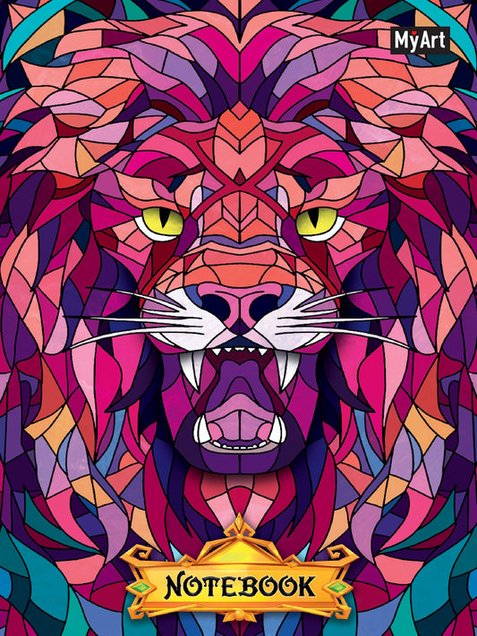 MyArt. БЛОКНОТ в клетку Витражи. Лев