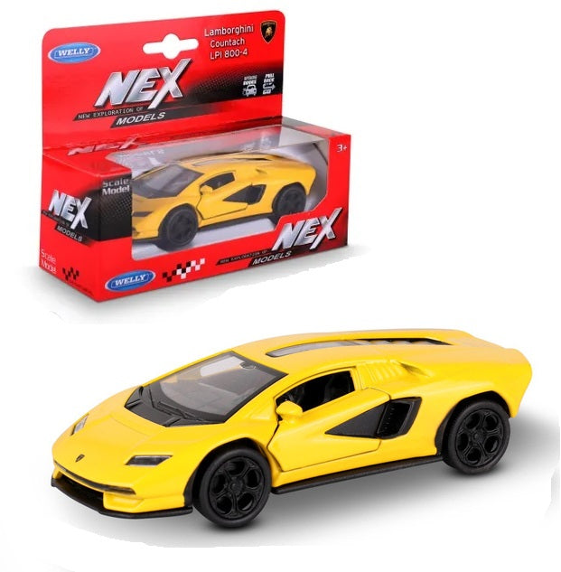 Welly. Машинка 1:38 "Lamborghini Countach LPI 800-4" желтый арт.43818W-Y