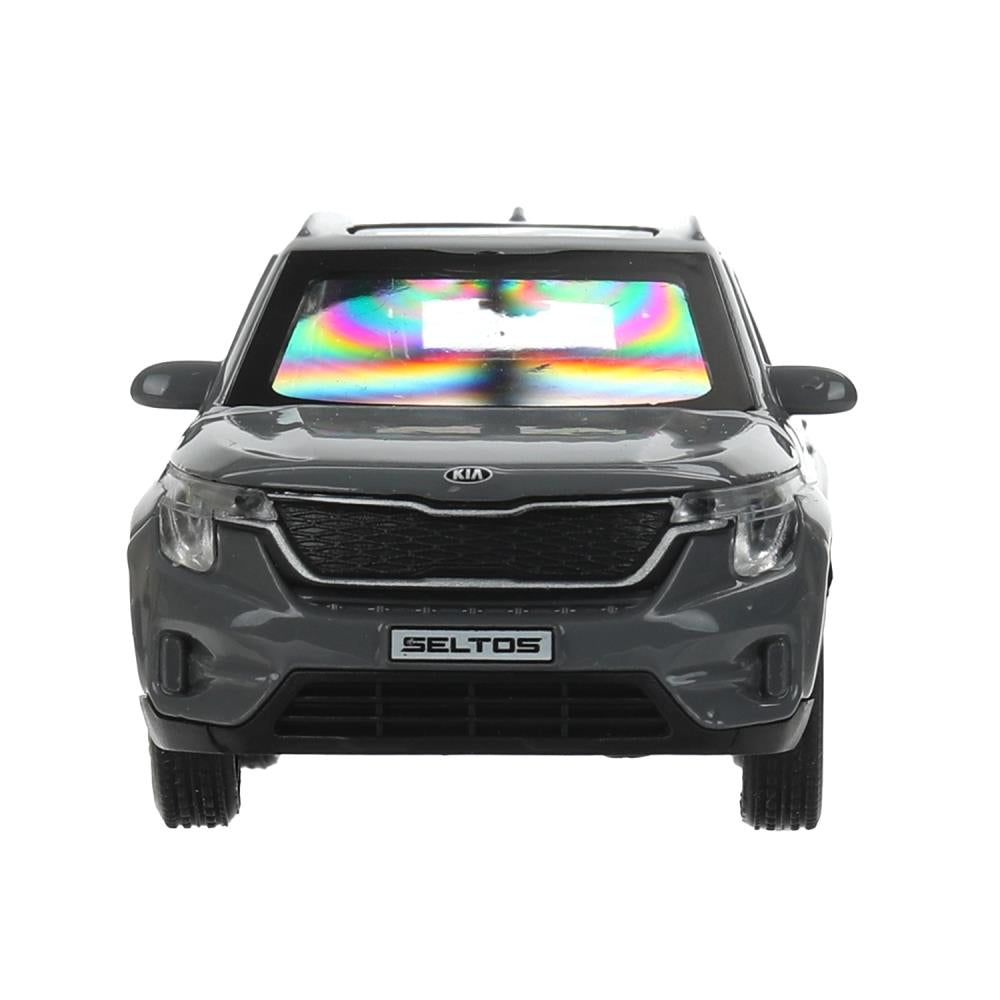 Машина металл KIA seltos длина 12 см, двери, багажник., инерц, серый, кор. Технопарк в кор.2*36шт