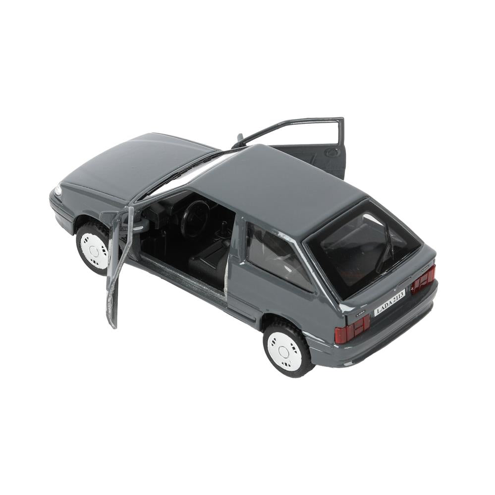 Машина металл ваз-2113 12 см, двери, багаж, инер,серый, кор. Технопарк в кор.2*36шт