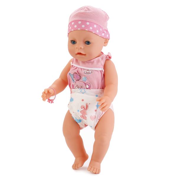 ПУПС "КАРАПУЗ" 40СМ, ФУНКЦ., ПЬЕТ И ПИСАЕТ, ПЛАЧЕТ НАСТОЯЩИМИ СЛЕЗАМИ, С АКСЕСС. В КОР. в кор.6шт