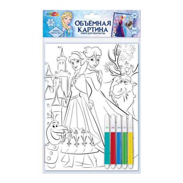 Объемная картина снежная принцесса MultiArt в кор.100шт