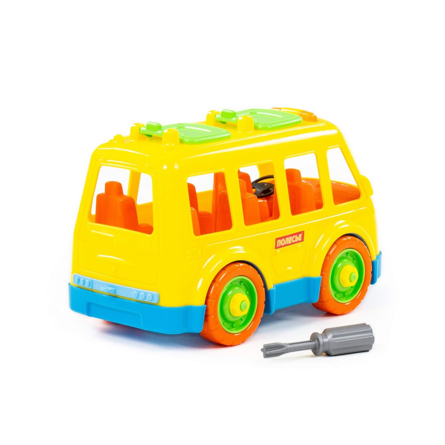 Полесье. Конструктор-транспорт "Автобус" арт.71248 (26 элементов) (в сеточке) /8*