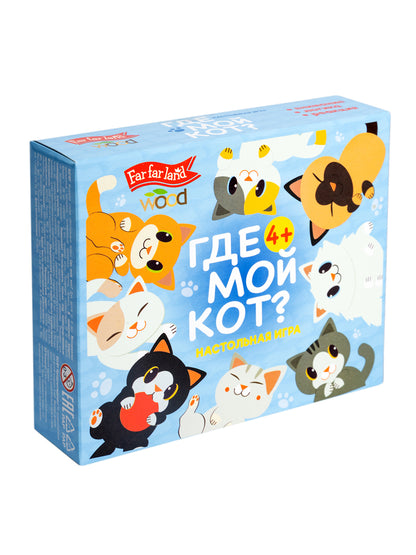 Игра настольная деревянная "Где мой кот?" Terre lointaine Bois