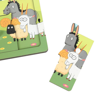 Игрушка деревянная рамка-вкладыш с ручками СИНИЙ ТРАКТОР 28*19,5см,термопак Буратино в кор.12шт