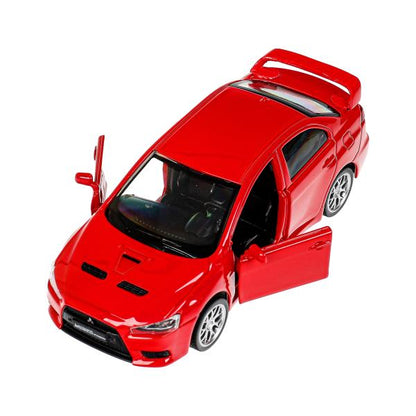 Машина металл MITSUBISHI lancer evolution, 11,4 см, двери, инерц., кор. Технопарк в кор.2*48шт