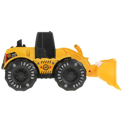 Модель пластик свет-звук БУЛЬДОЗЕР 23 см, подв. дет, инерция, кор. Технопарк в кор.2*18шт