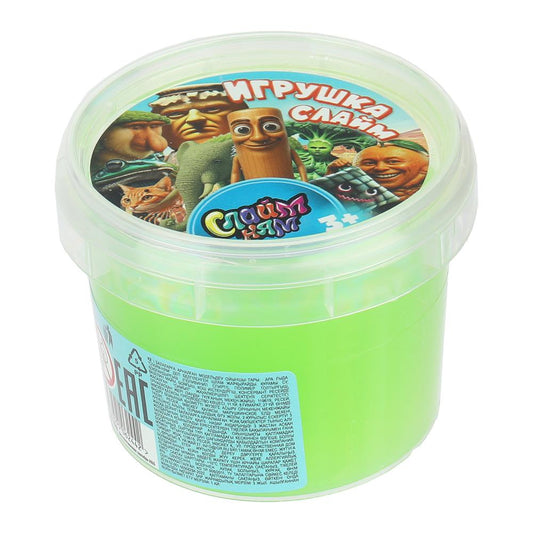 Игрушка слайм фантастическое существо, светящийся в темноте, 100 г Слайм-Ням в кор.48шт