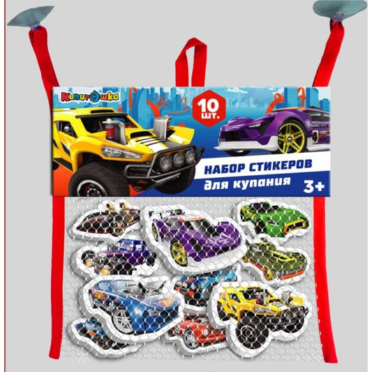 Набор стикеров EVA для ванны Хот Вилс 10 шт. КАПИТОШКА в кор.50наб