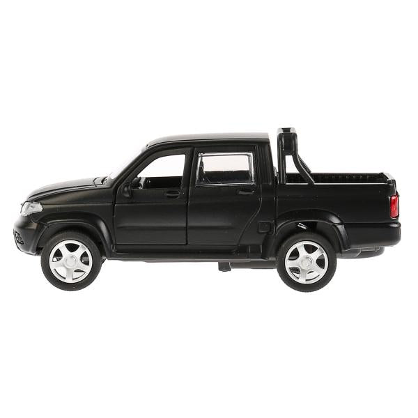 Машина металл UAZ PICKUP МАТОВЫЙ черный, 12 см, откр дв, багаж, инерц., кор. Технопарк в кор.2*36шт