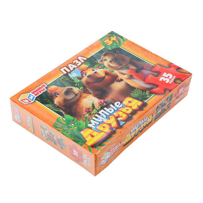 Милые друзья. Пазлы в коробке 35 деталей МАКСИ. 180х127х35 мм. Умные игры. в кор.24шт