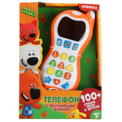 Телефон с обучающим фонарем Ми-ми-мишки 100 стихов,песен,звуков.кор.бат. Умка в кор.120шт
