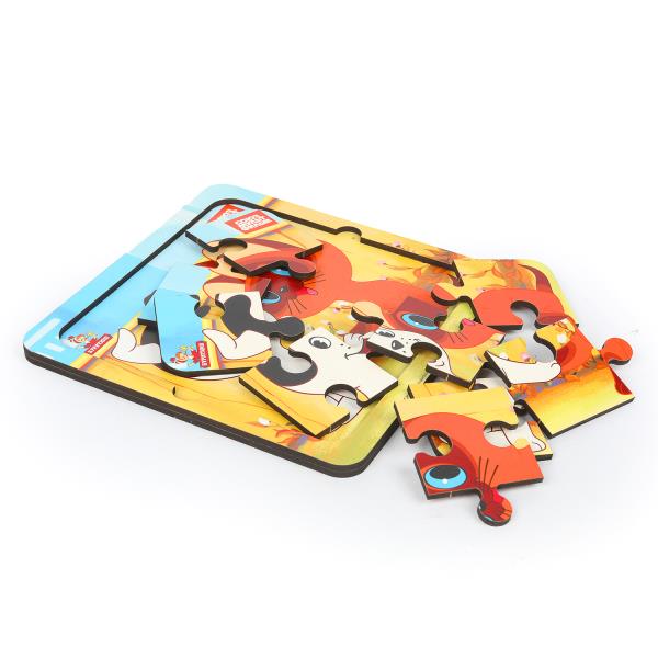 Игрушка деревянная пазл 15*15 см. СОЮЗМУЛЬТФИЛЬМ терм. пакет Буратино в кор.20шт