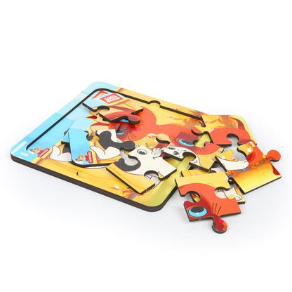 Игрушка деревянная пазл 15*15 см. СОЮЗМУЛЬТФИЛЬМ терм. пакет Буратино в кор.20шт