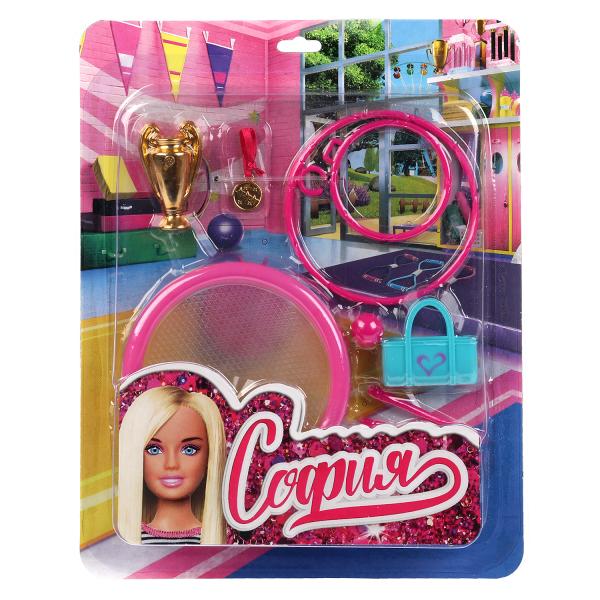 Аксессуары для кукол 29 см набор спортивных акс, блистер КАРАПУЗ в кор.72шт