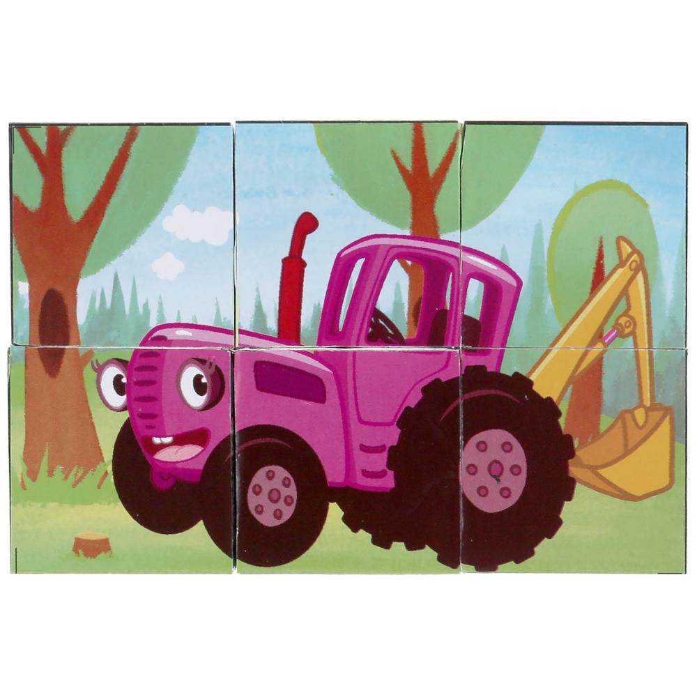 Набор из 6-и кубиков пленка СИНИЙ ТРАКТОР настольные игры ИГРАЕМ ВМЕСТЕ в кор.54наб