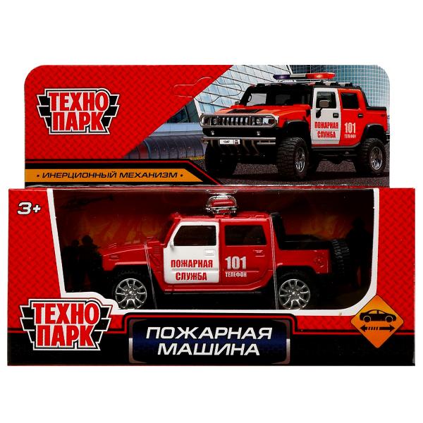 1911C139-R336120 Машина металл ВНЕДОРОЖНИК ПОЖАРНАЯ МАШИНА, 11 см, инерц., кор. Технопарк в кор.2*12