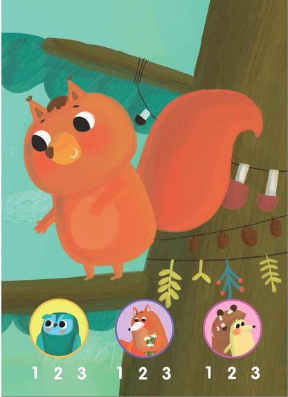 Задания и задачки для малышей 2+. Белочка в лесу