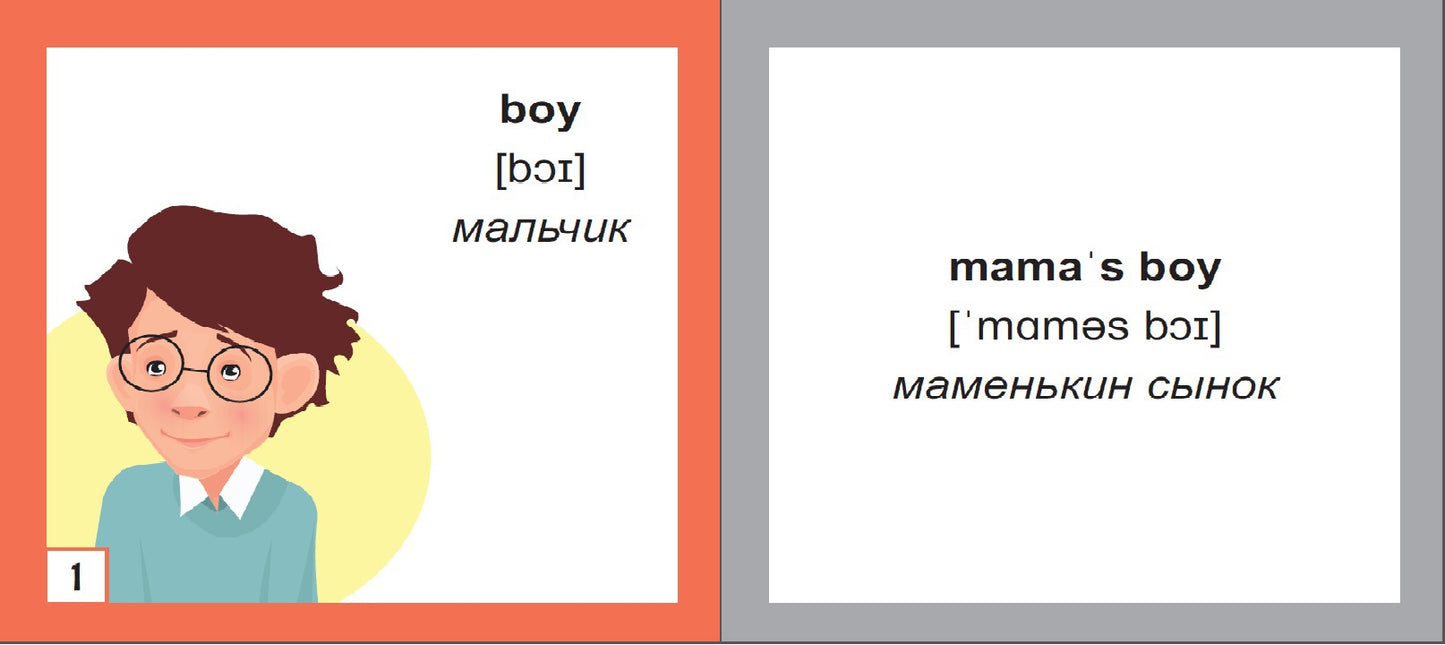500 самых нужных английских слов и фраз. Флеш-карточки (без русской транскрипции)
