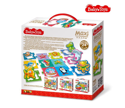 Пазлы MAXI "Водный мир" 24 эл Baby Toys (поле 61х47см)