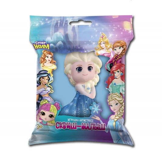Игрушка - антистресс сквиш малыш, девочка в голубом платье, флоупак Супер Жим в кор.6*12шт