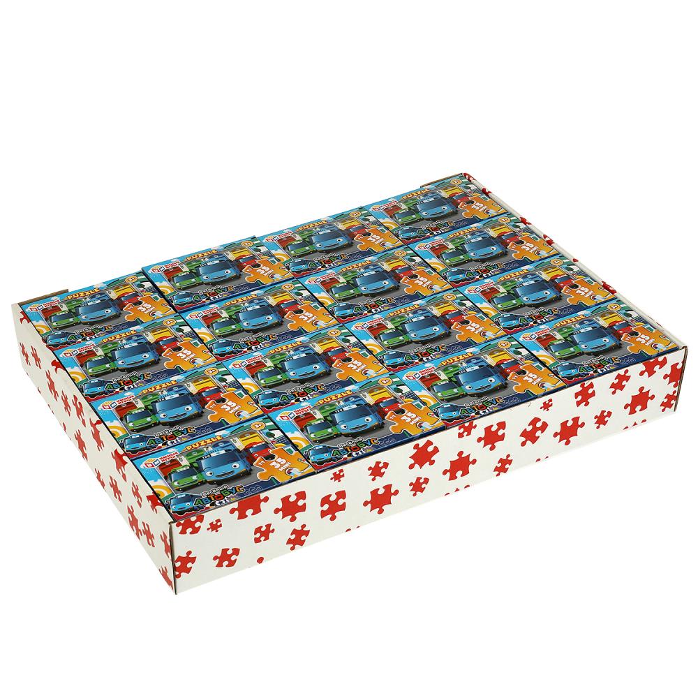 Весёлый автобус. Пазлы в коробке 35 деталей. MINI. 90х65х25 мм. Умные игры в уп.32шт в кор.8уп