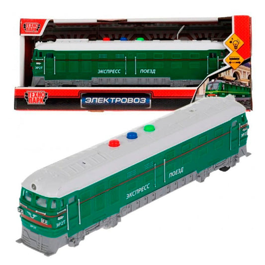 1853392-R317862 Модель пластик свет-звук электровоз 23 см, инерция, кор. Технопарк в кор.2*36шт