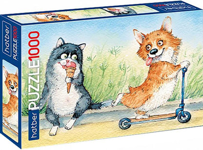 Hatber Puzzle-1000 Из жизни корги,1000ПЗ2_23726