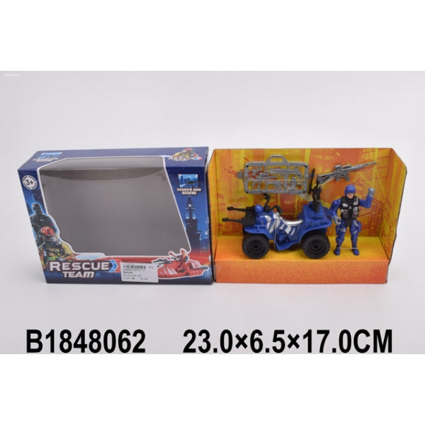 Il y a une moto avec une figurine et des accessoires. ABC22-15 dans le cor. dans le cor.2*48шт