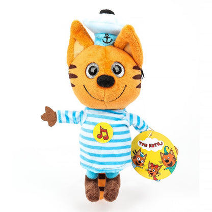 Игрушка мягкая Три Кота три кота Коржик 14см, с глазами, озвучка. "МУЛЬТИ-ПУЛЬТИ" в кор.24шт