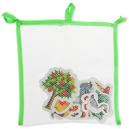 Игрушка пластизоль для ванны набор стикеров ева овощи 10 шт, сетка КАПИТОШКА в кор.50наб