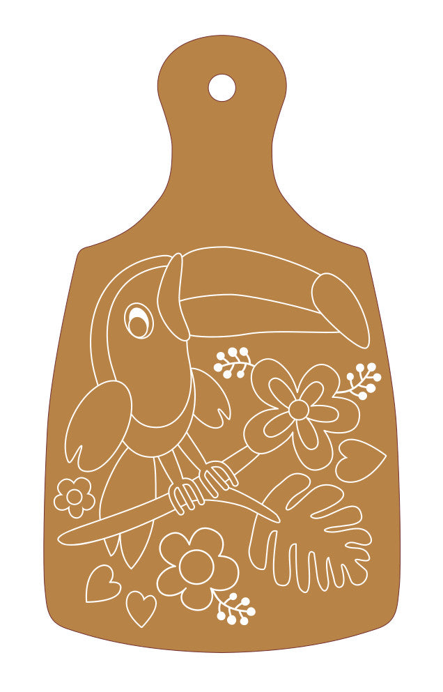 Набор для творчества Роспись по дереву "Тукан" (разделочная доска, малый конверт)