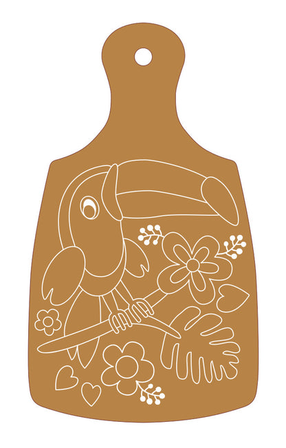 Набор для творчества Роспись по дереву "Тукан" (разделочная доска, малый конверт)