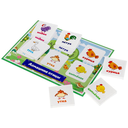 IQ-лото. Синий трактор. Веселая ферма. Коробка 138х189х32мм, 24 пласт. фишки. Умные игры в кор.24шт